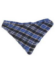 Blue Plaid Dog Bandana Size: Sm