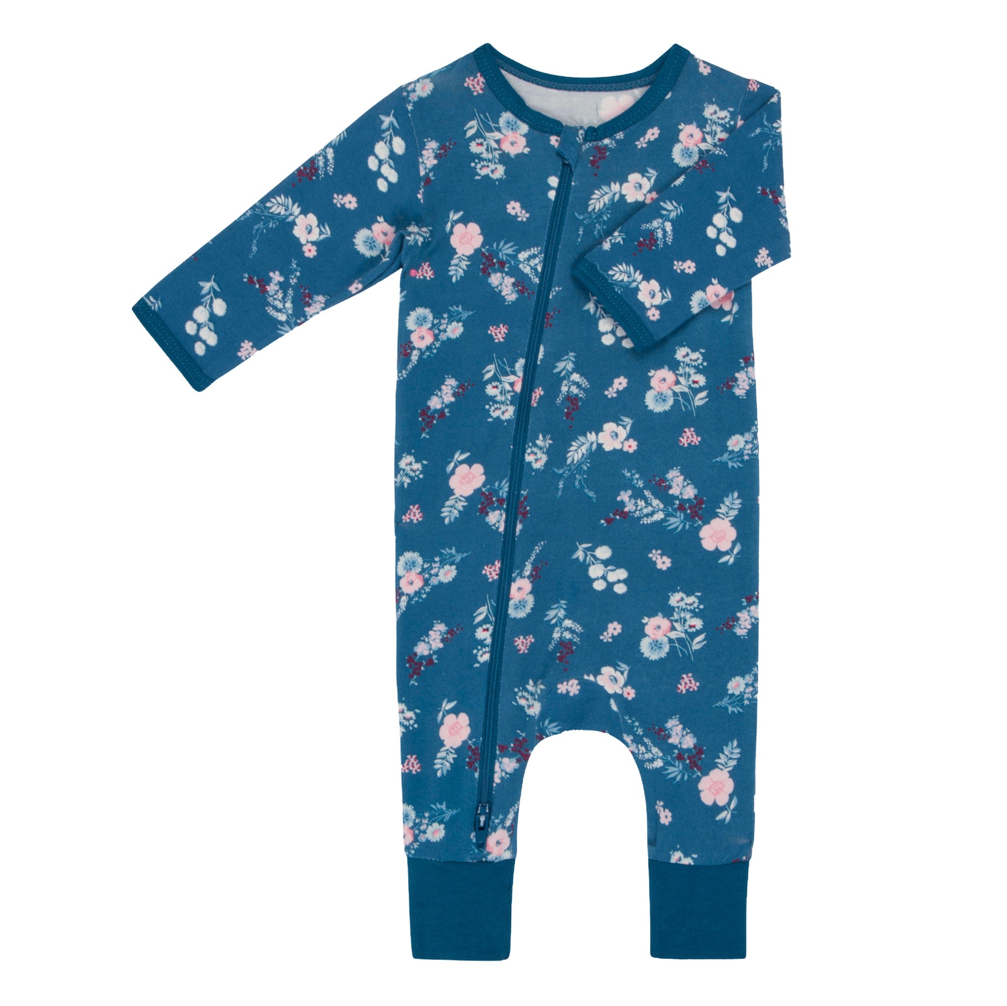 Fall Florals Navy Romper