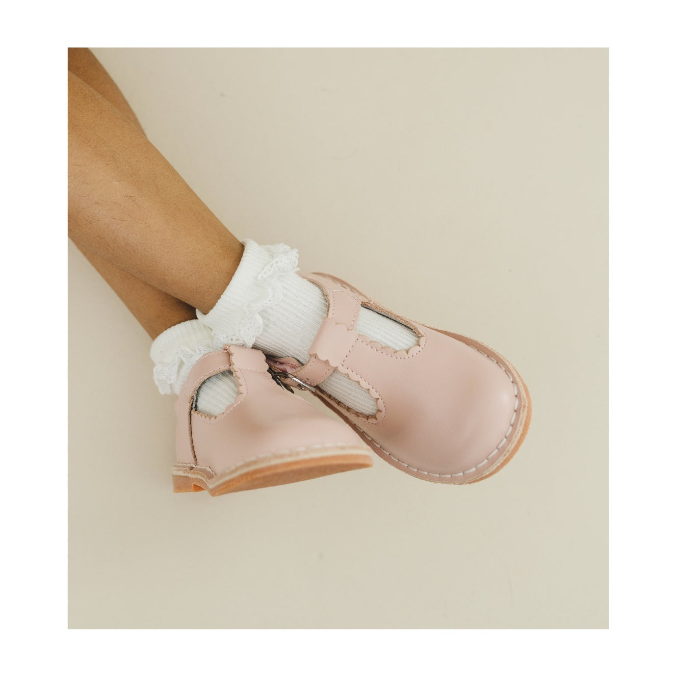 Selina Scalloped T-strap Mary Jane