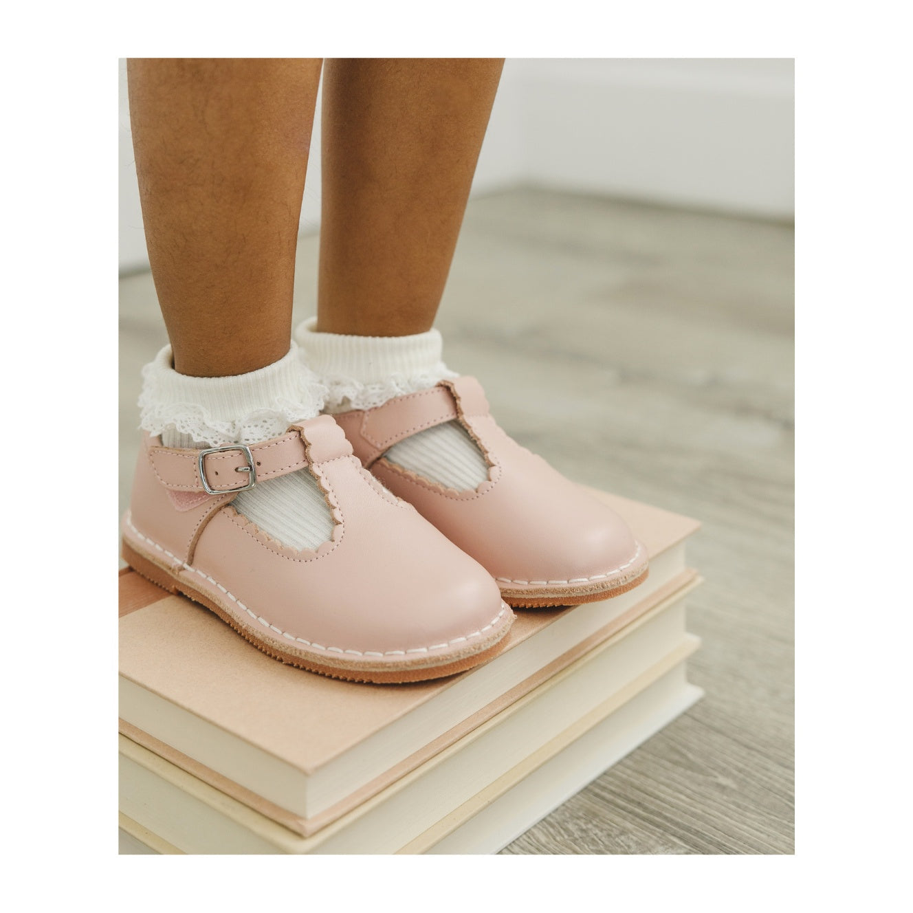 Selina Scalloped T-strap Mary Jane