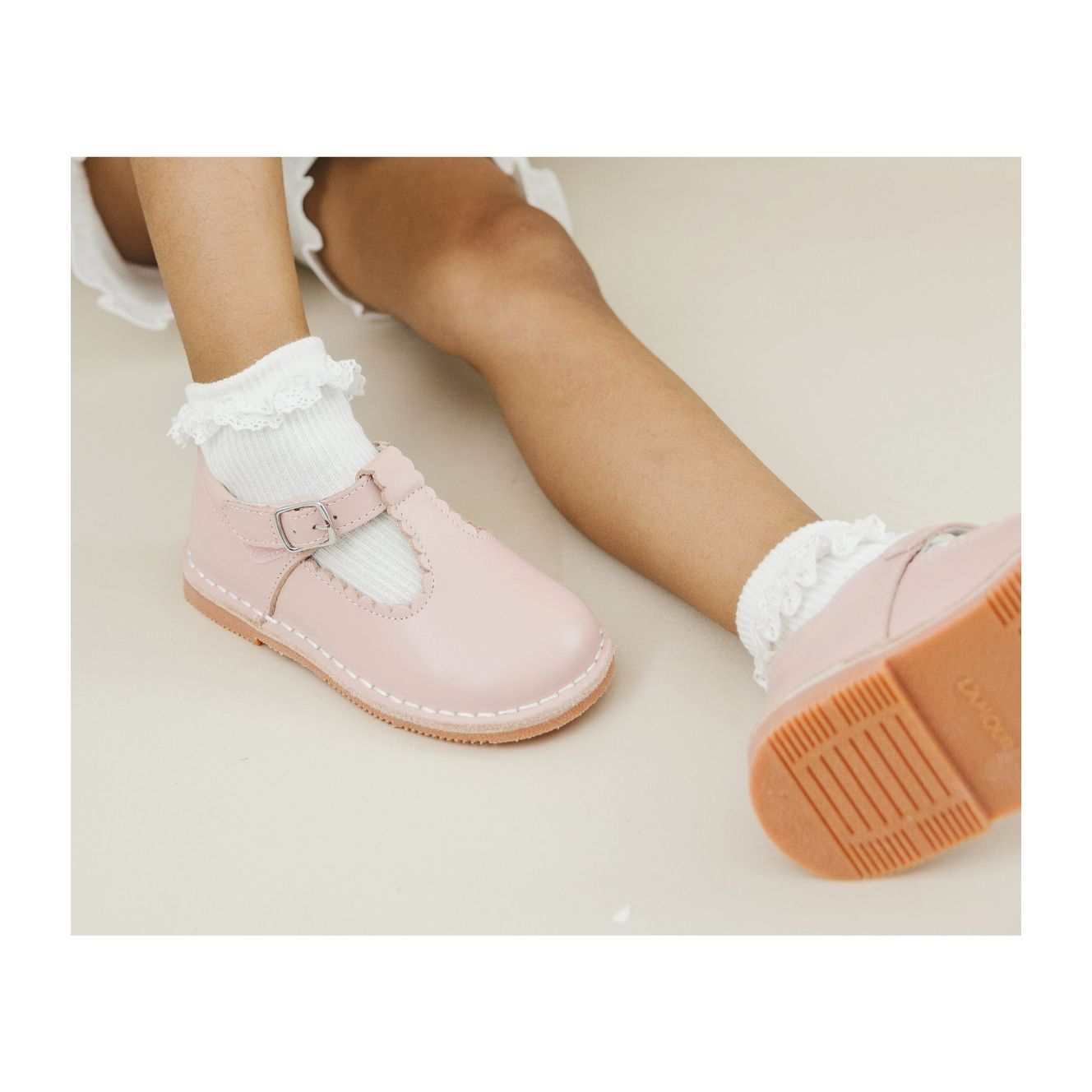 Selina Scalloped T-strap Mary Jane