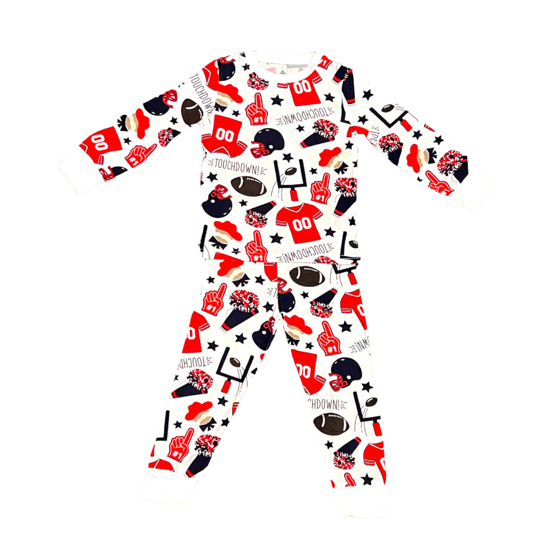 Red And Blue Bamboo Pajamas