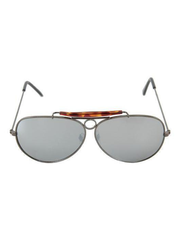 Aviator Sunglasses: Silver W/metal Smoke Lens