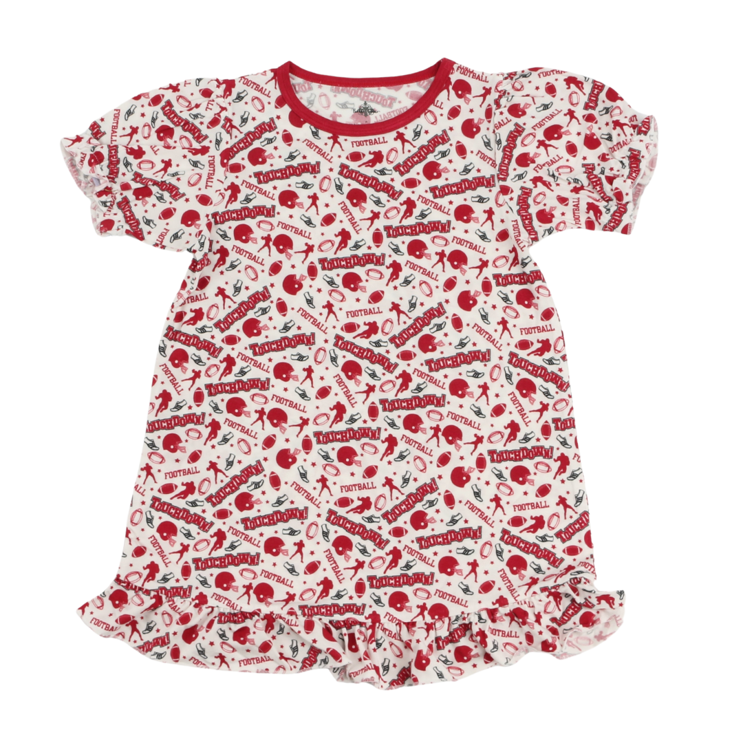 Red And White Football Play Dress
