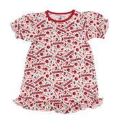 Red And White Football Play Dress