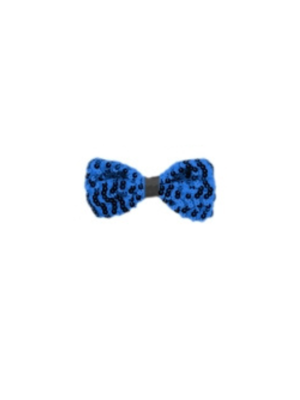 Blue Sequin Costume Bow-tie