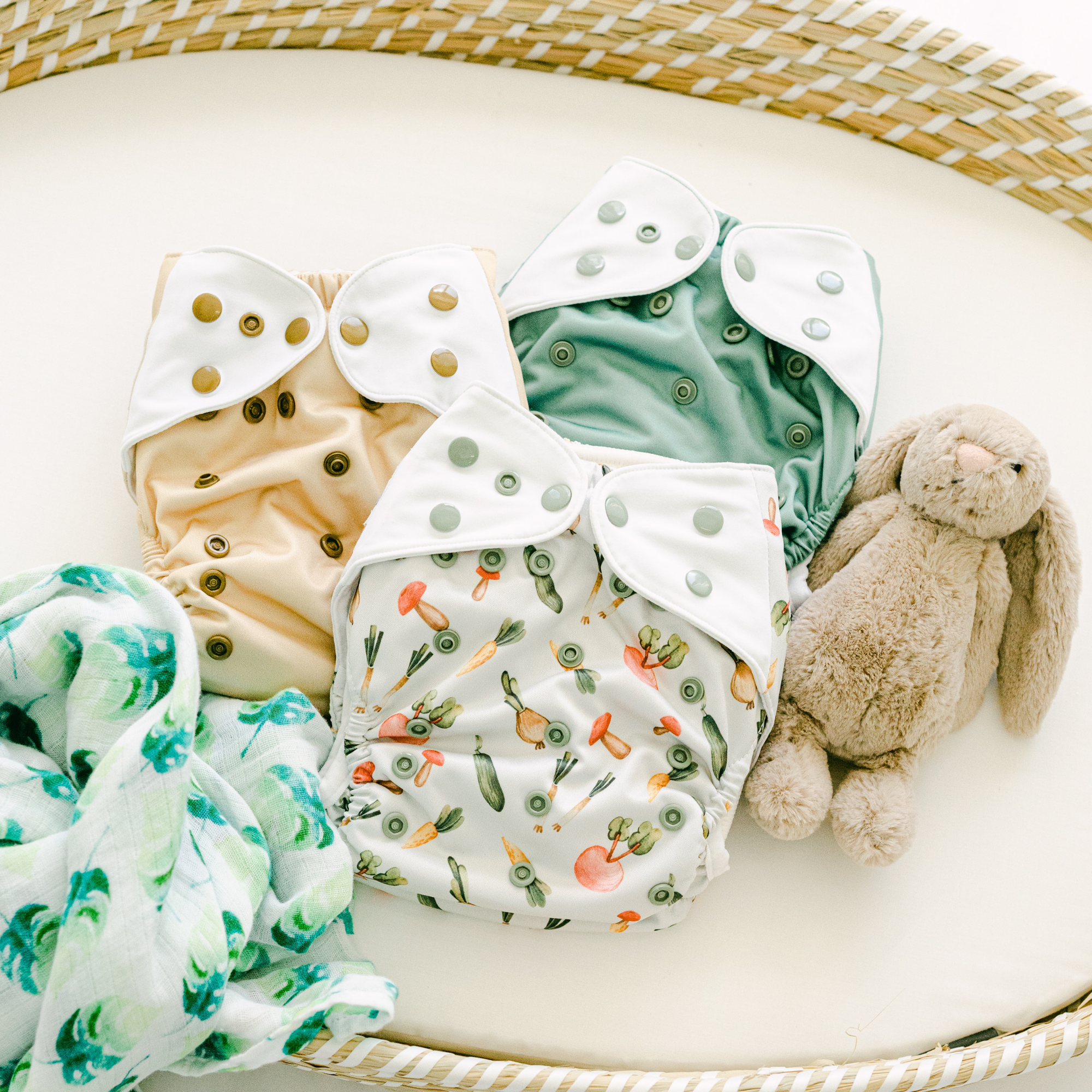 Cloth Diapers - Nature Collection - Set Of 3