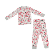 Maroon And Gray Football Pajamas
