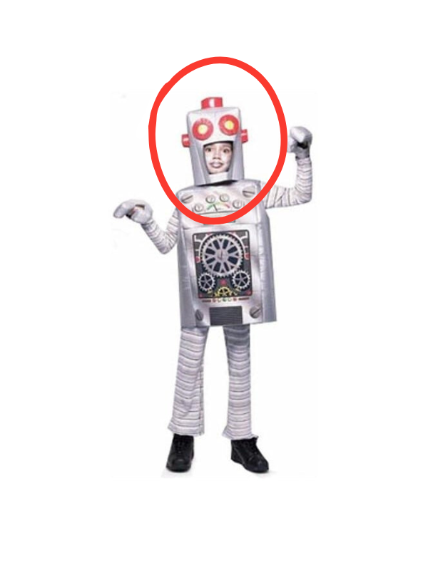 Child Robot Head Piece Only