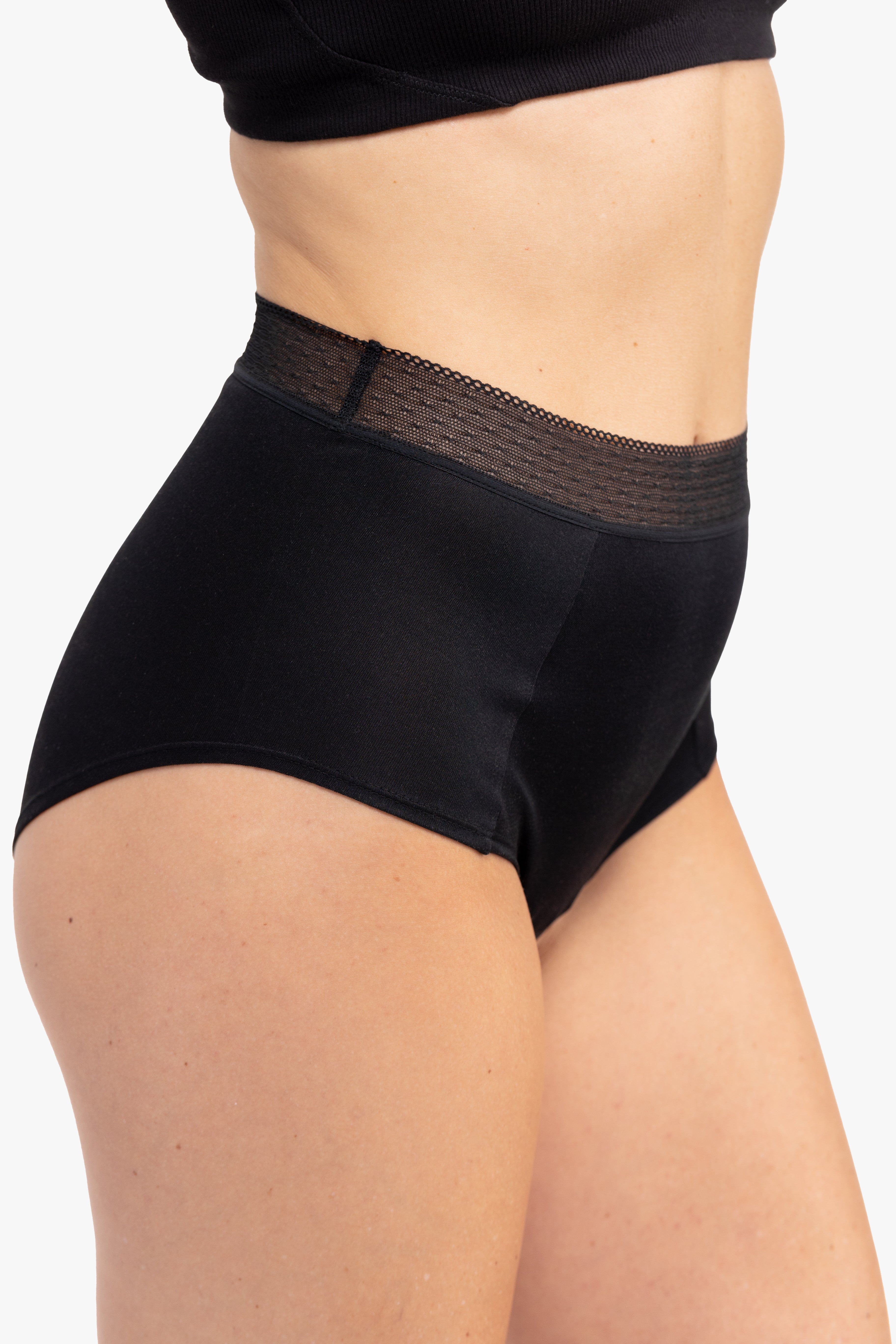 High-waisted Silk Brief