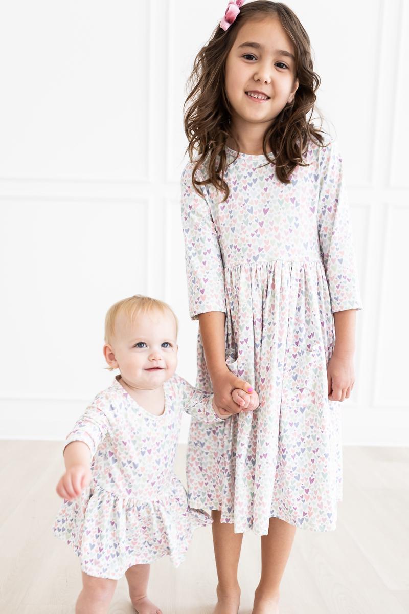 One In A Million 3/4 Sleeve Pocket Twirl Dress