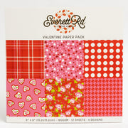 Red & Pink Prints 6x6 Paper Pack Everett Rd. By Cathe Holden