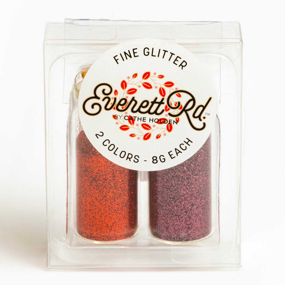 Red & Pink Glitter Bottles Everett Rd. By Cathe Holden 2pk