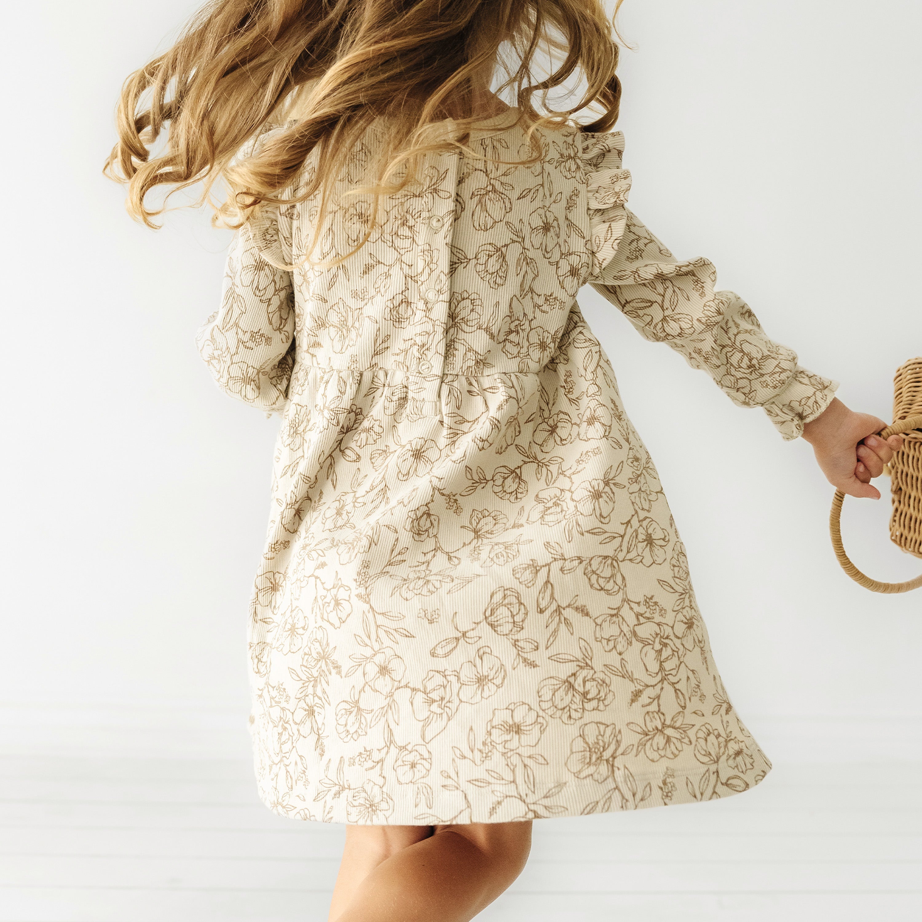 Organic Girls Ruffle Dress - Vintage Bloom