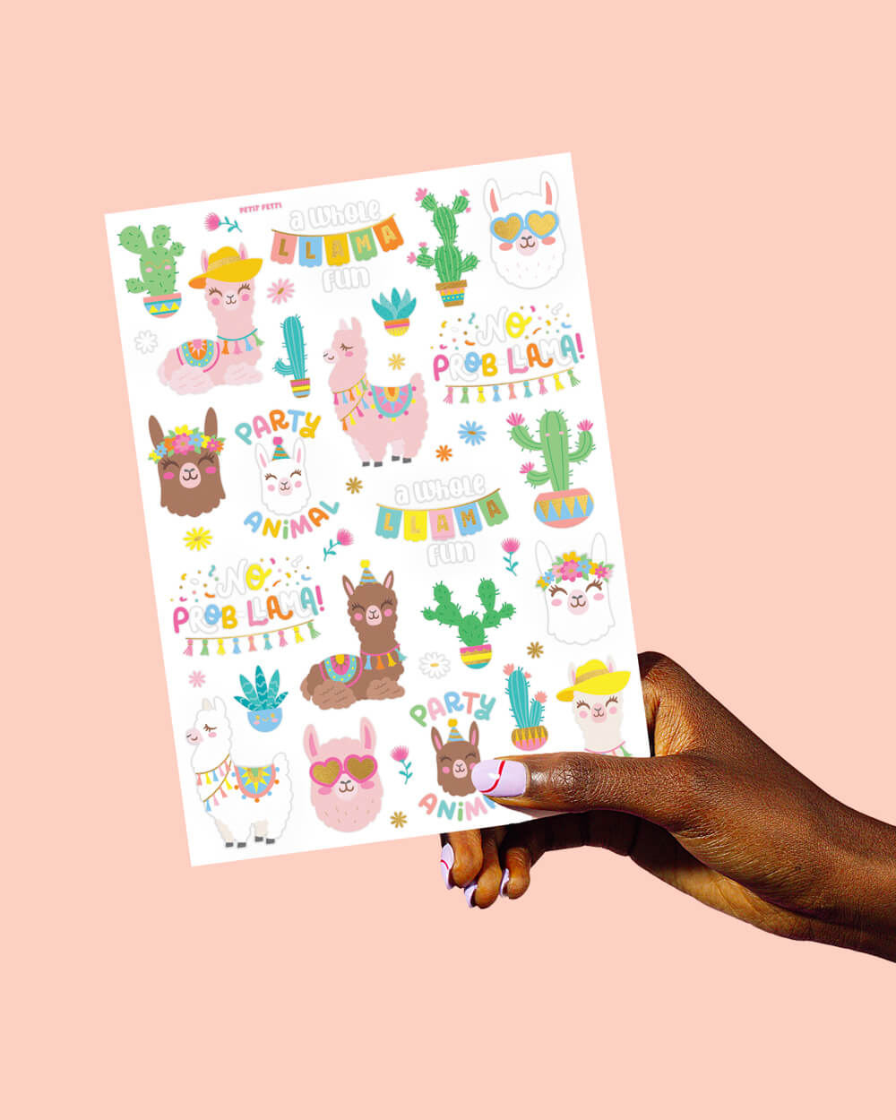 No Prob-llama Tats - 46 Foil Temporary Tattoos