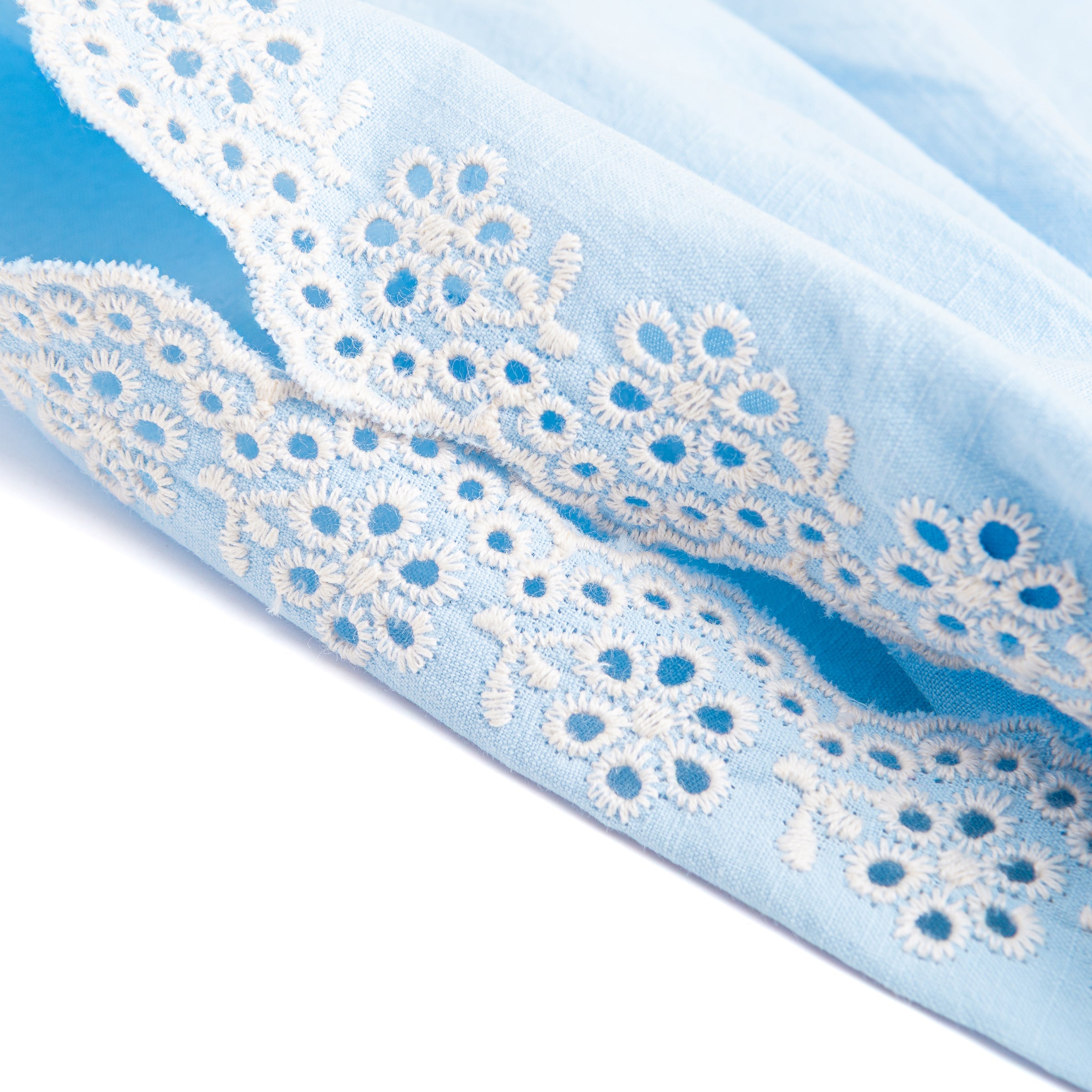 Eyelet Needlework Embroidered Bandana Headband – For Girls Ages 5–12 Years