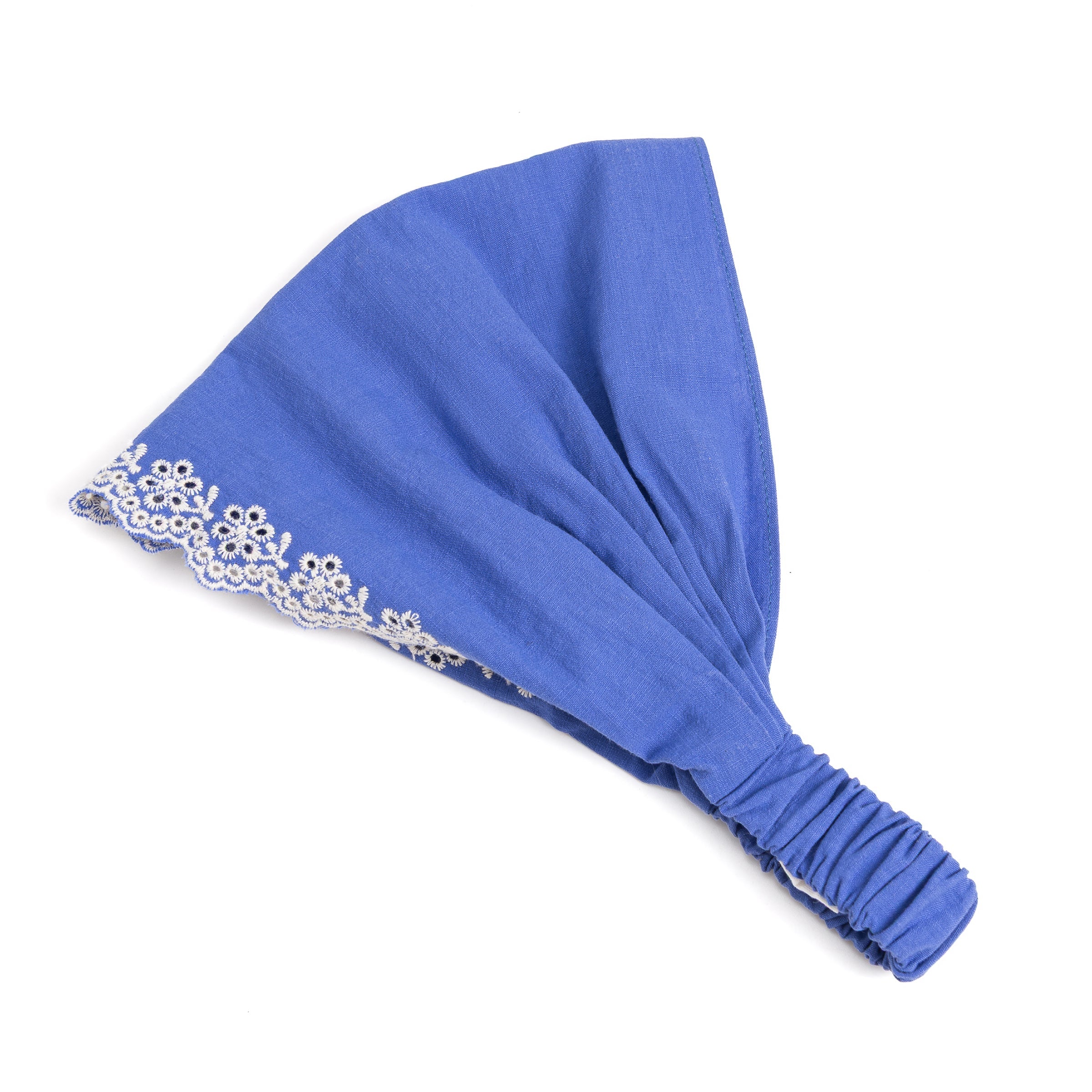 Eyelet Needlework Embroidered Bandana Headband – For Girls Ages 5–12 Years