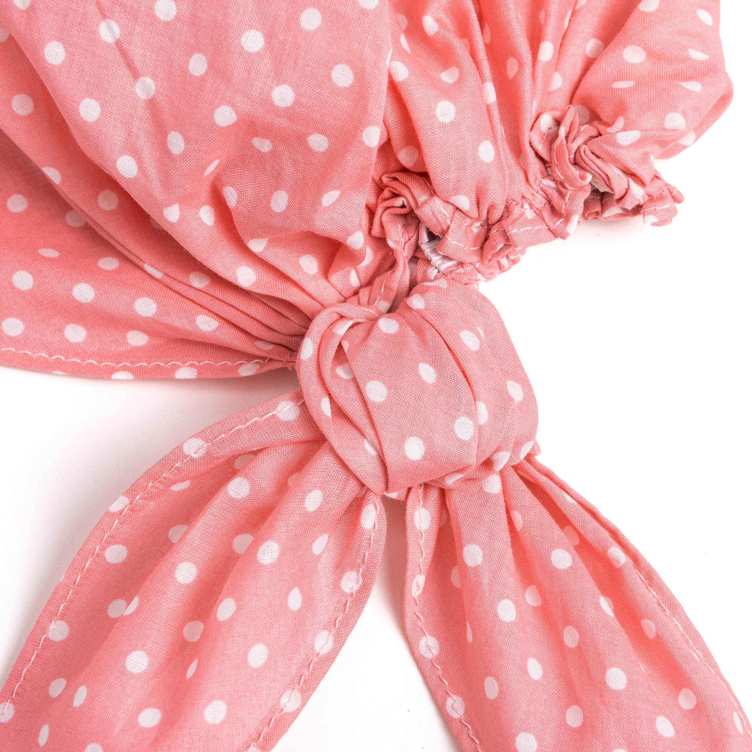 Girls Summer Hair Bandana Pretied Head Scarf - Kids Age 3-8 Y- Polka Dots