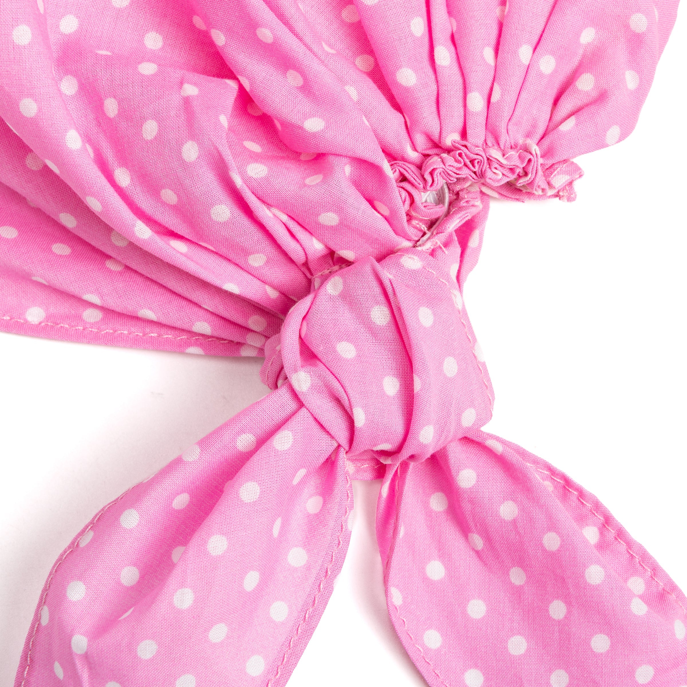 Girls Summer Hair Bandana Pretied Head Scarf - Kids Age 3-8 Y- Polka Dots