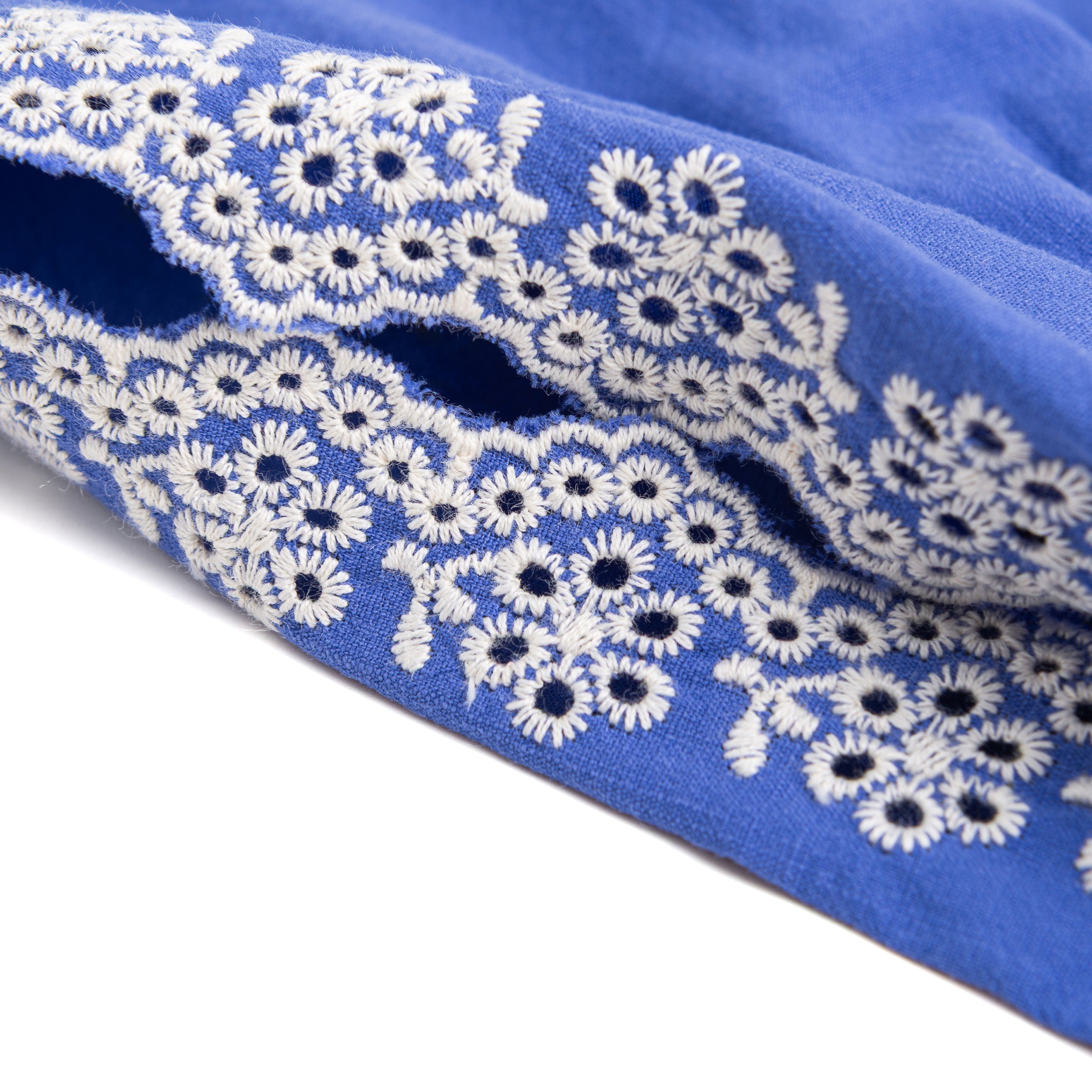 Eyelet Needlework Embroidered Bandana Headband – For Girls Ages 5–12 Years