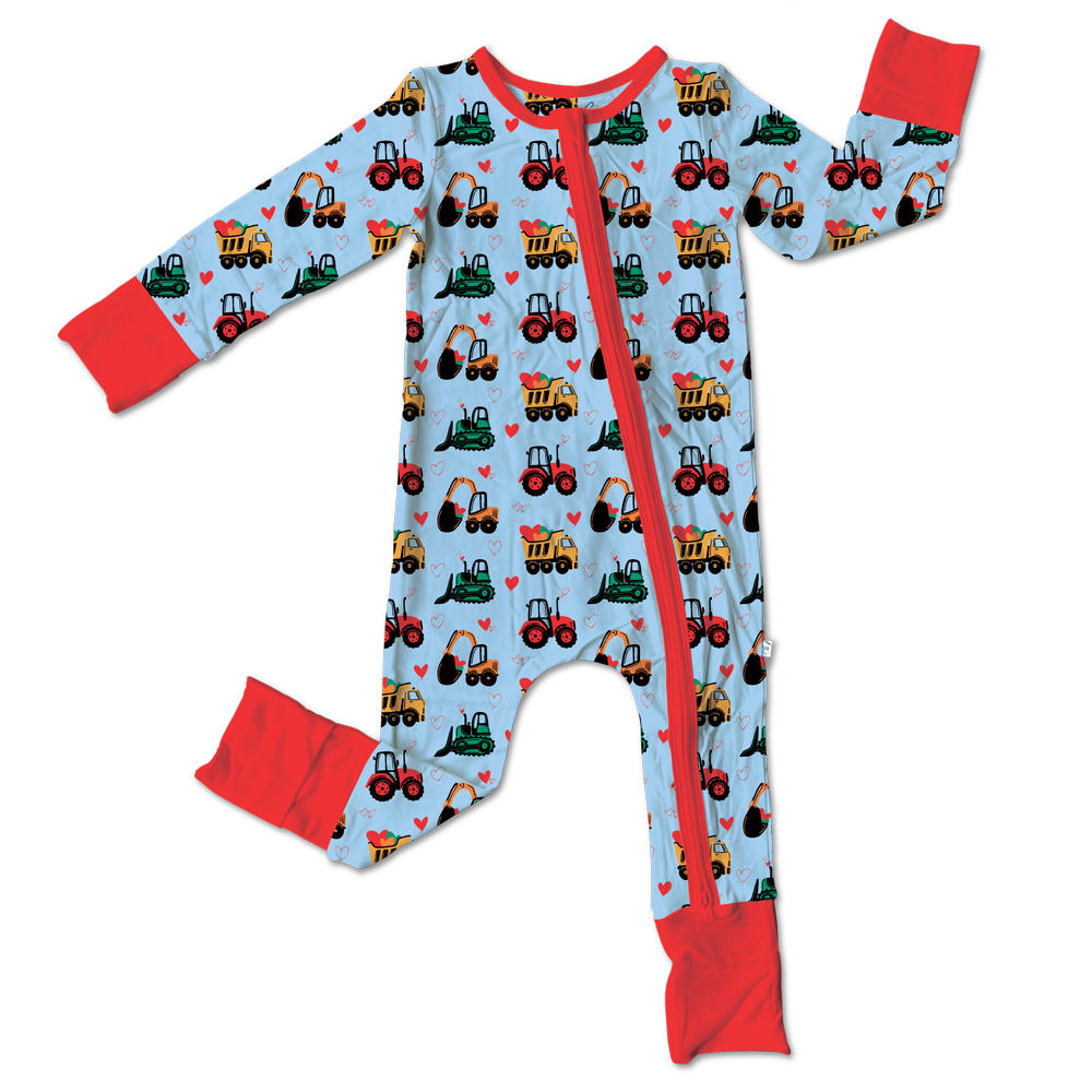 Valentine Diggers Bamboo Convertible Footie (pre-order)
