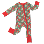 Valentine Dinos Bamboo Convertible Footie (pre-order)