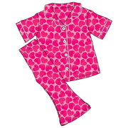 Valentine Hearts Bamboo Girls Luxe Lounge Set (pre-order)
