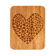 Etched Heart Solid Maple Wood Serving Board Platter - 11" X 14" | Made In The Usa 🇺🇸