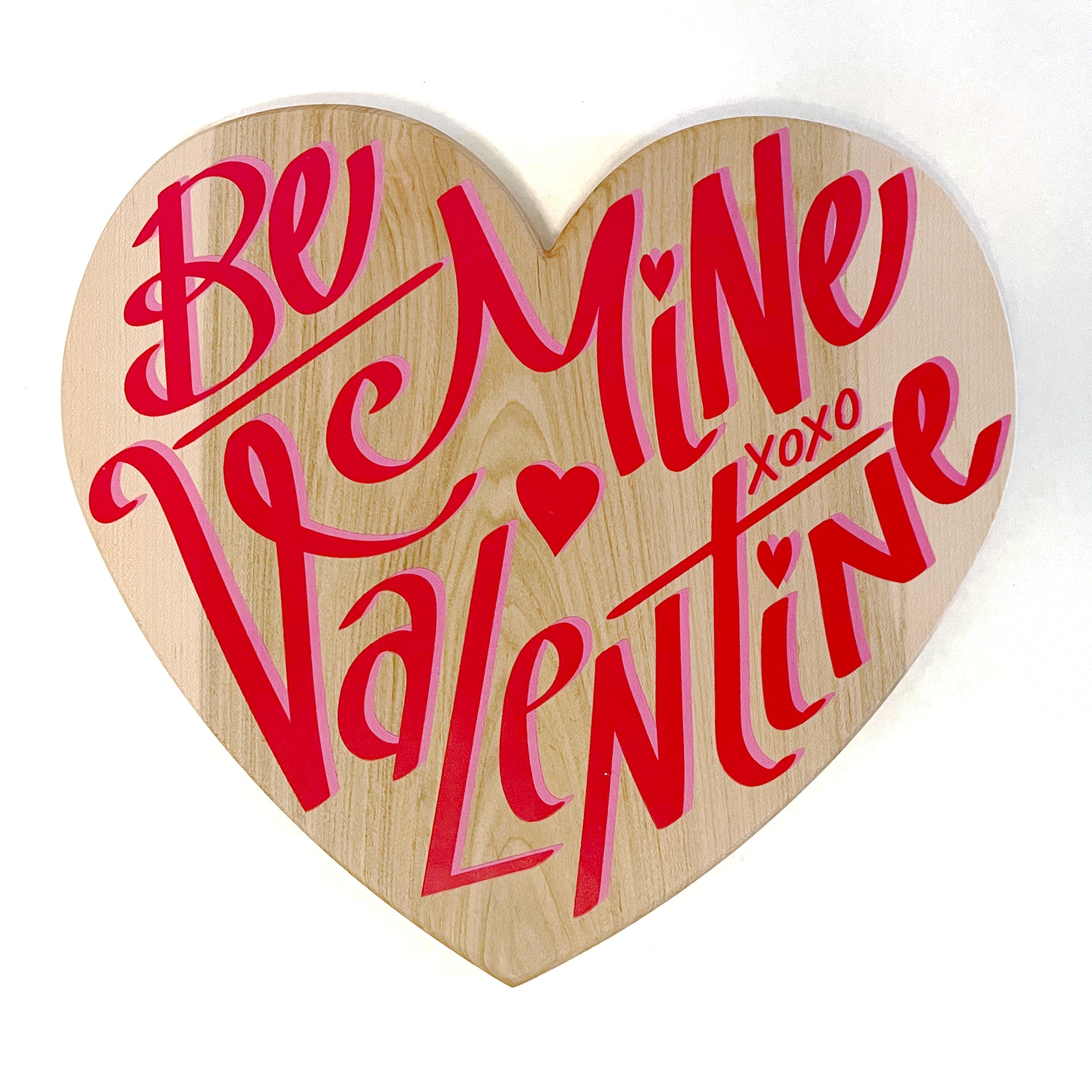 Heart Shaped Valentine's Day Solid Maple Wood Serving Board Platter - 12.5" X 11.5" | Made In The Usa 🇺🇸