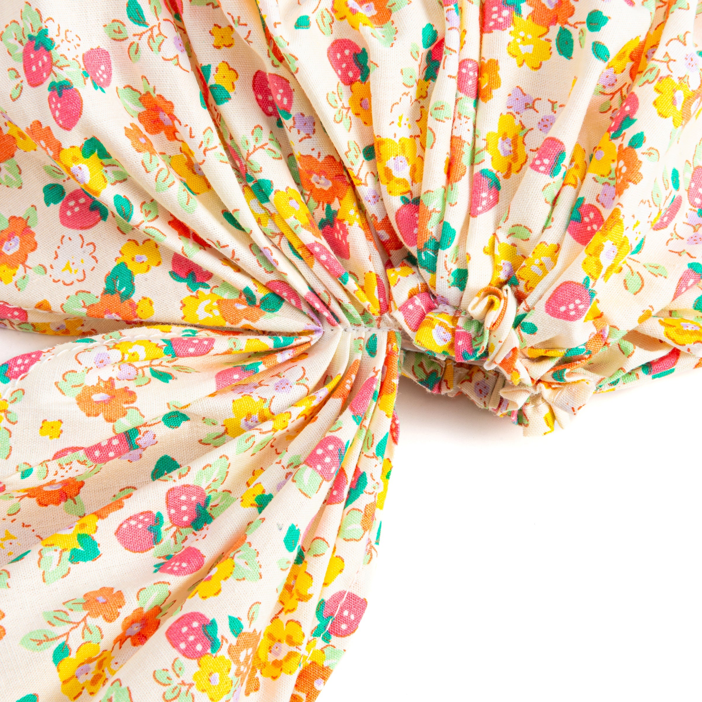 Girls Pre-tied Summer Bandana Scarf - Kids Age 3-8 Y- Strawberry Print