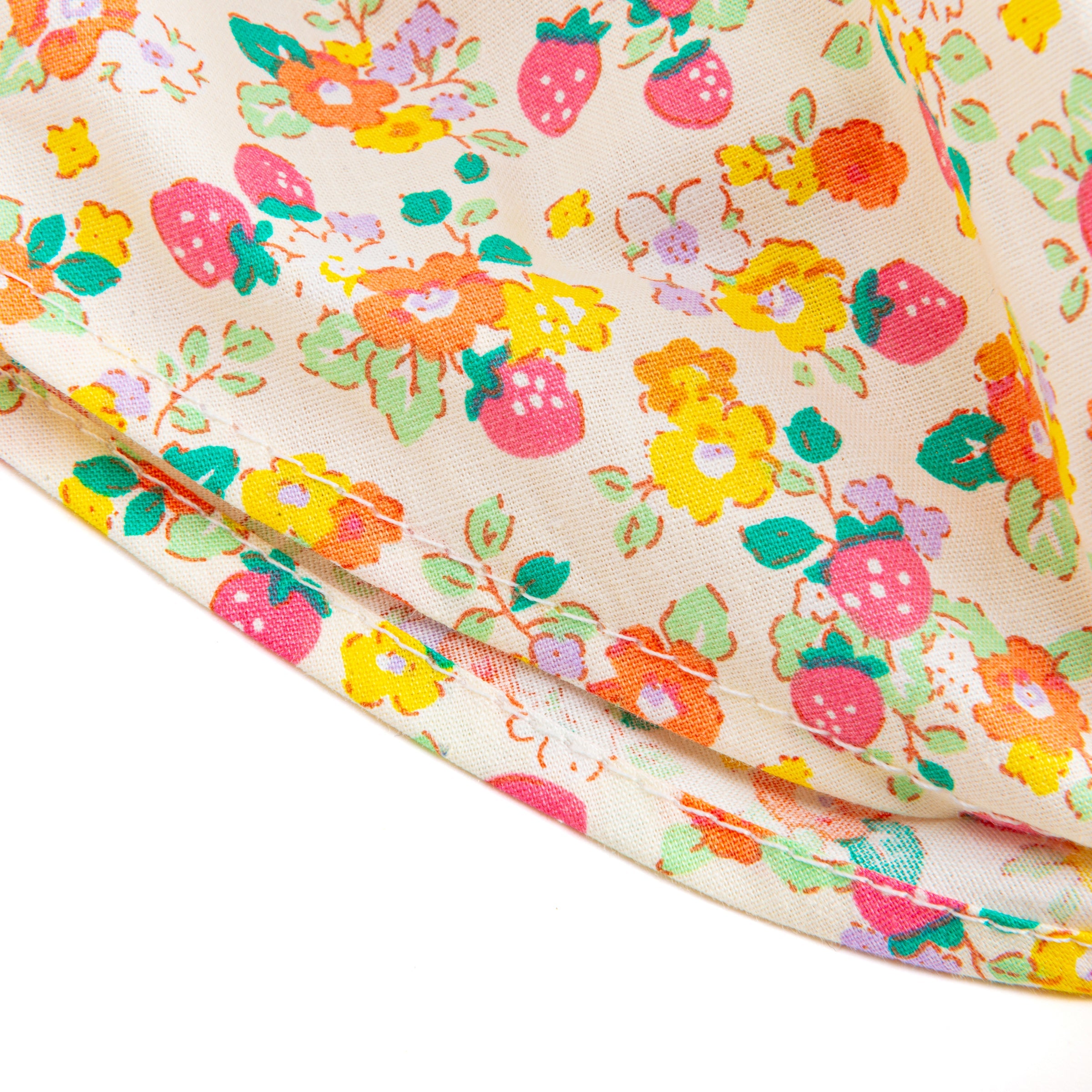 Girls Pre-tied Summer Bandana Scarf - Kids Age 3-8 Y- Strawberry Print