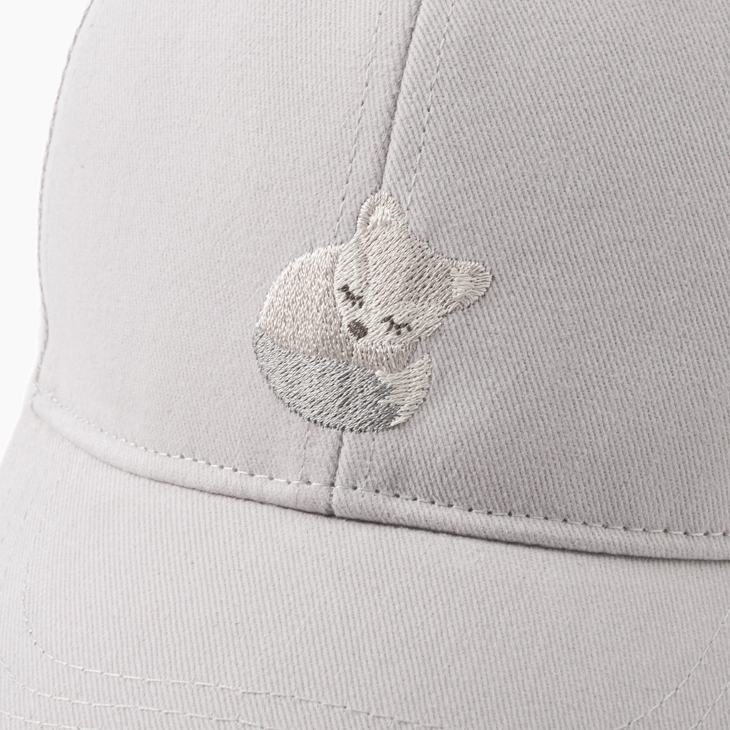 Kids Gray Baseball Cap With Little Fox Embroidery (age 3-6/7y) Unisex