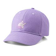 Girls' Purple Baseball Hat- Cotton Fox Patch Cap (3-6/7years)