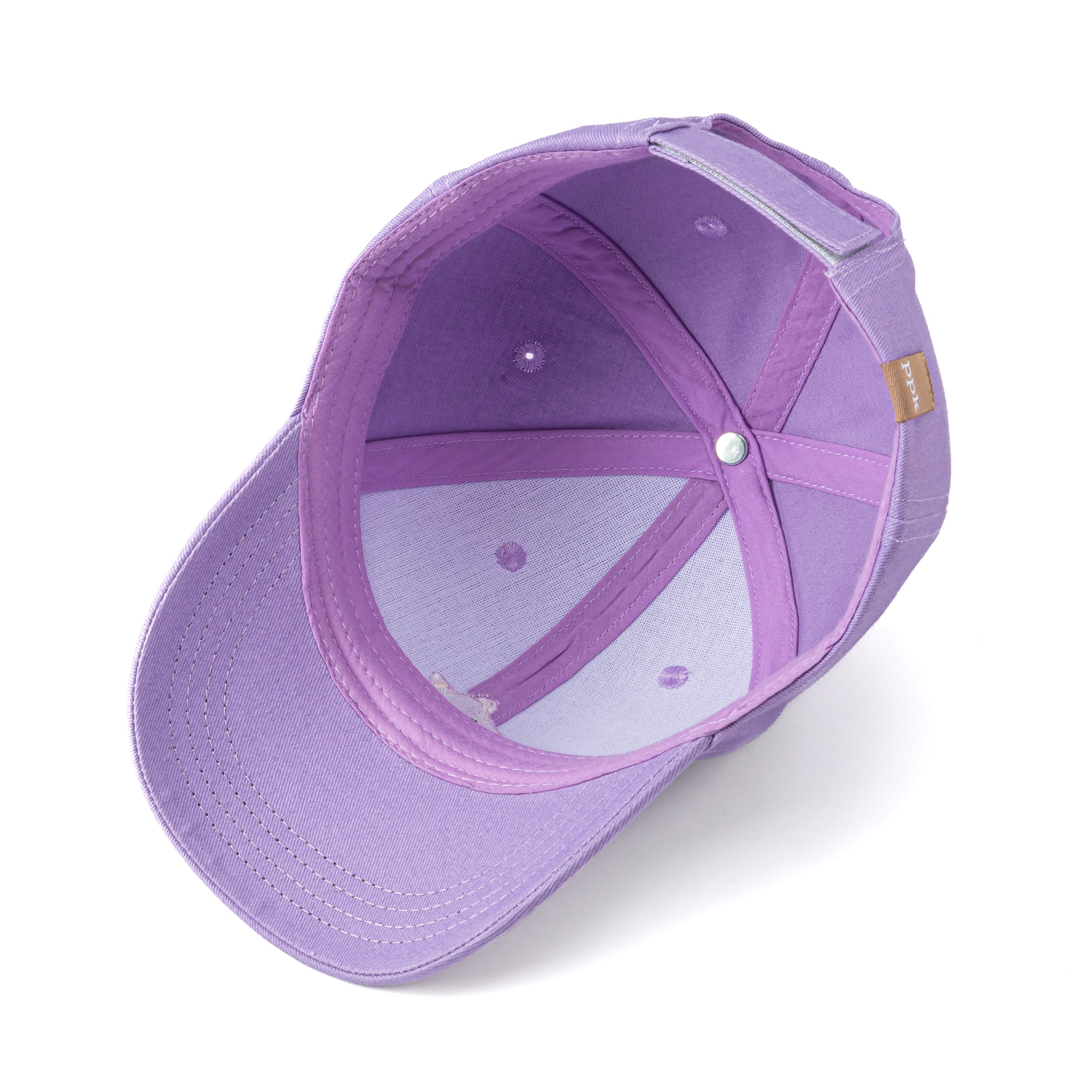 Girls' Purple Baseball Hat- Cotton Fox Patch Cap (3-6/7years)