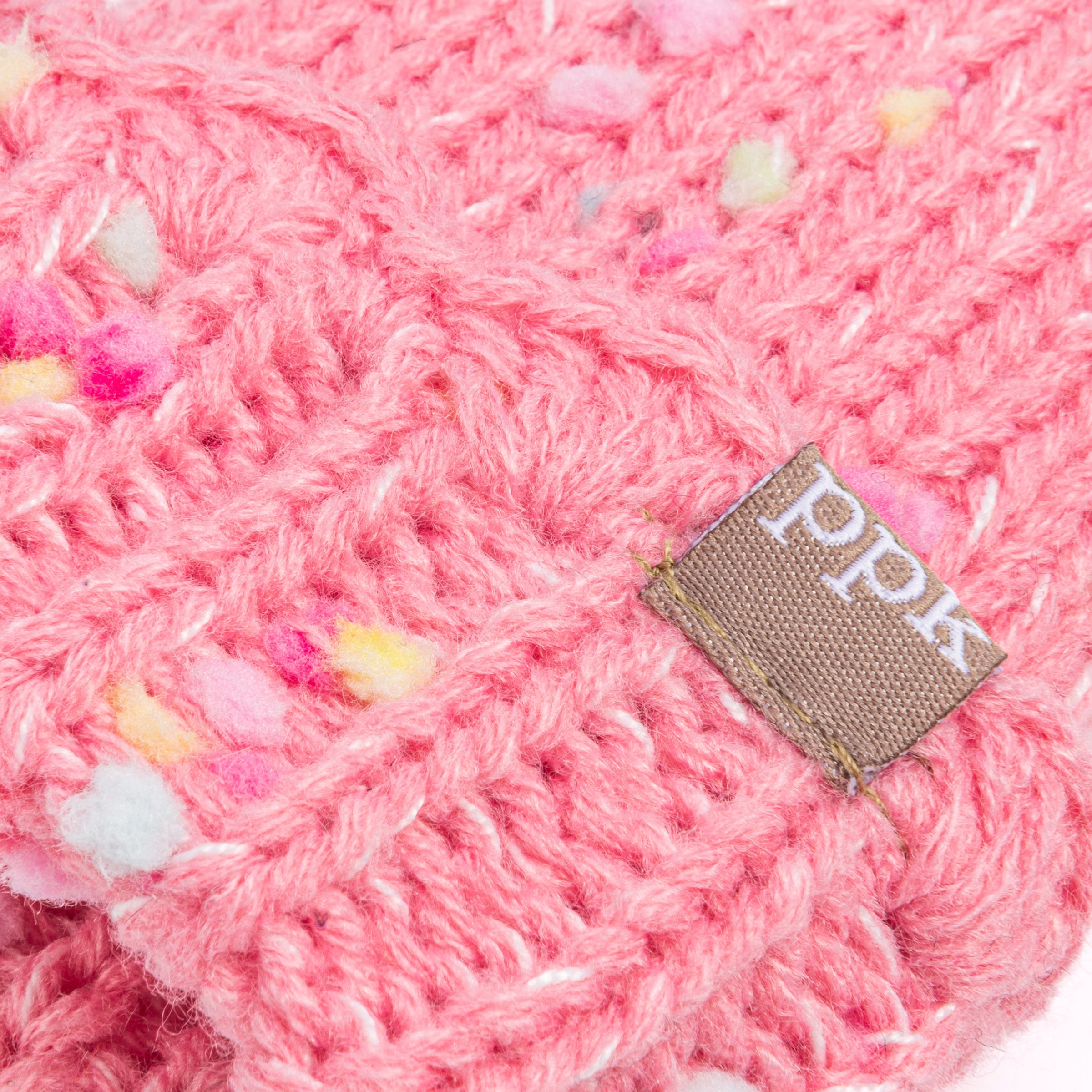 Girls Fun Speckled Knit Mittens With Scalloped Lace Cuff, For Kids All Ages 1-12 Years, Fleece-lined