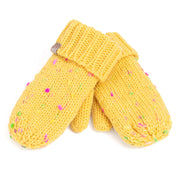 Girls Fun Speckled Knit Mittens For Kids All Ages 1-12 Years, Premium Quality, Fleece-lined Cold Weather Essential
