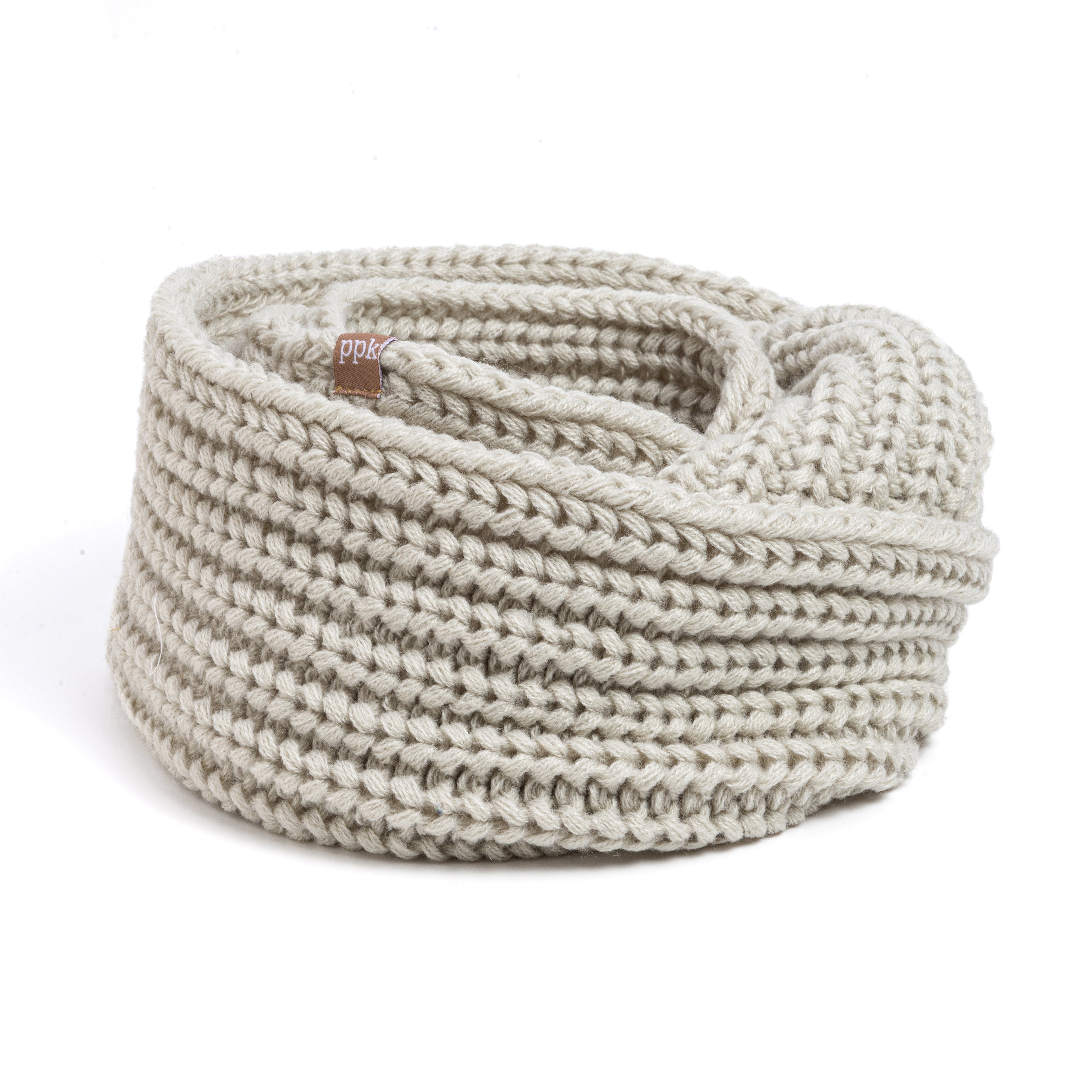 Kids Knitted Infinity Scarf - Heather Grey - One Size
