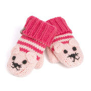 Kids Kitty Cat Stripe Knit Mittens - Soft, Fleece Lined, For Toddlers And Children Of All Ages