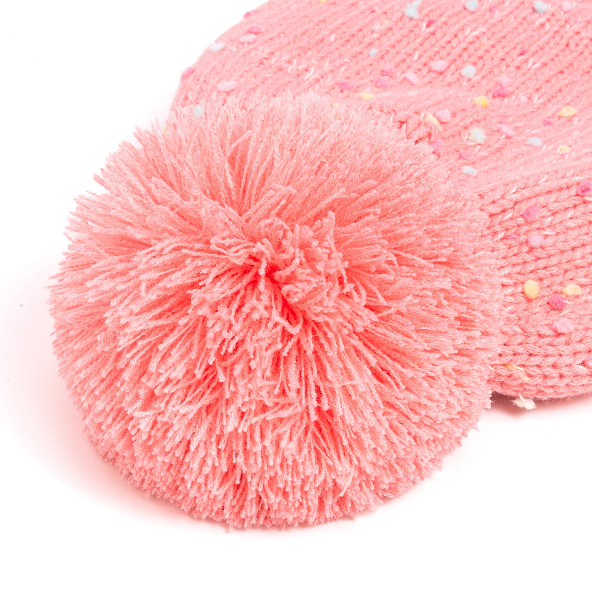 Girls Warm Knit Earflap Hat, Fleece Lined Cold-weather Essential For Kids 1-12 Years