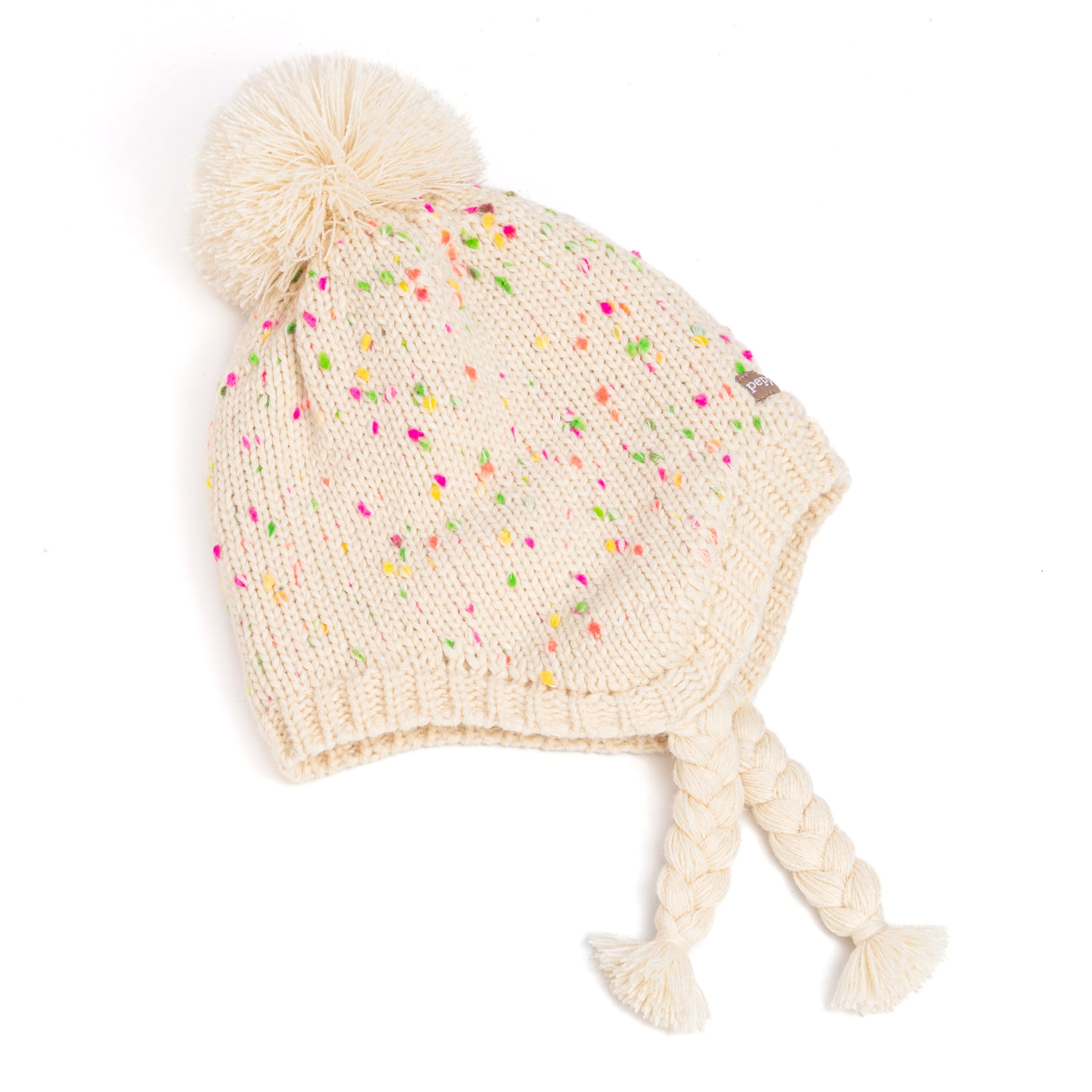 Girls Warm Knit Earflap Hat, Fleece Lined Cold-weather Essential For Kids 1-12 Years