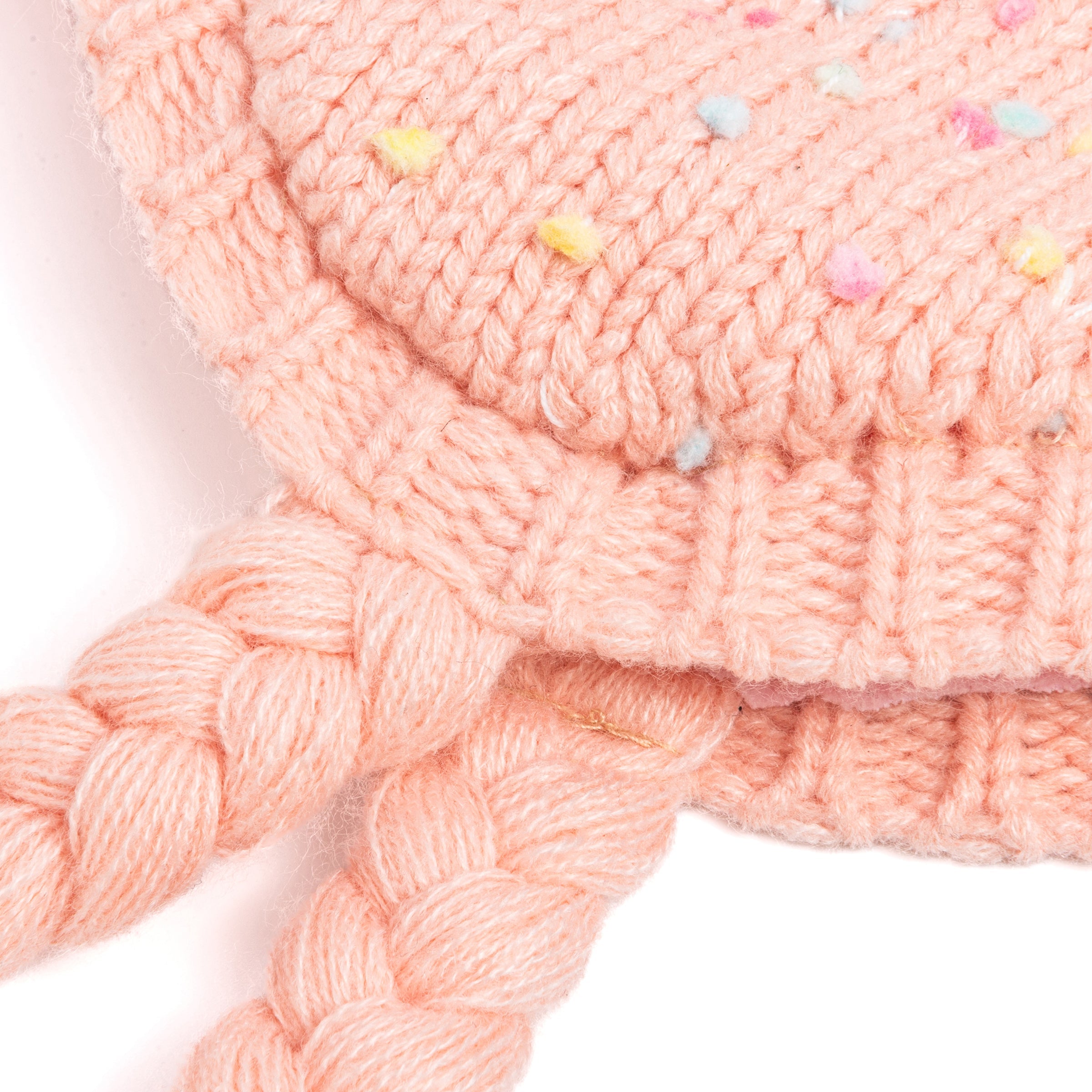 Girls Warm Knit Earflap Hat, Fleece Lined Cold-weather Essential For Kids 1-12 Years