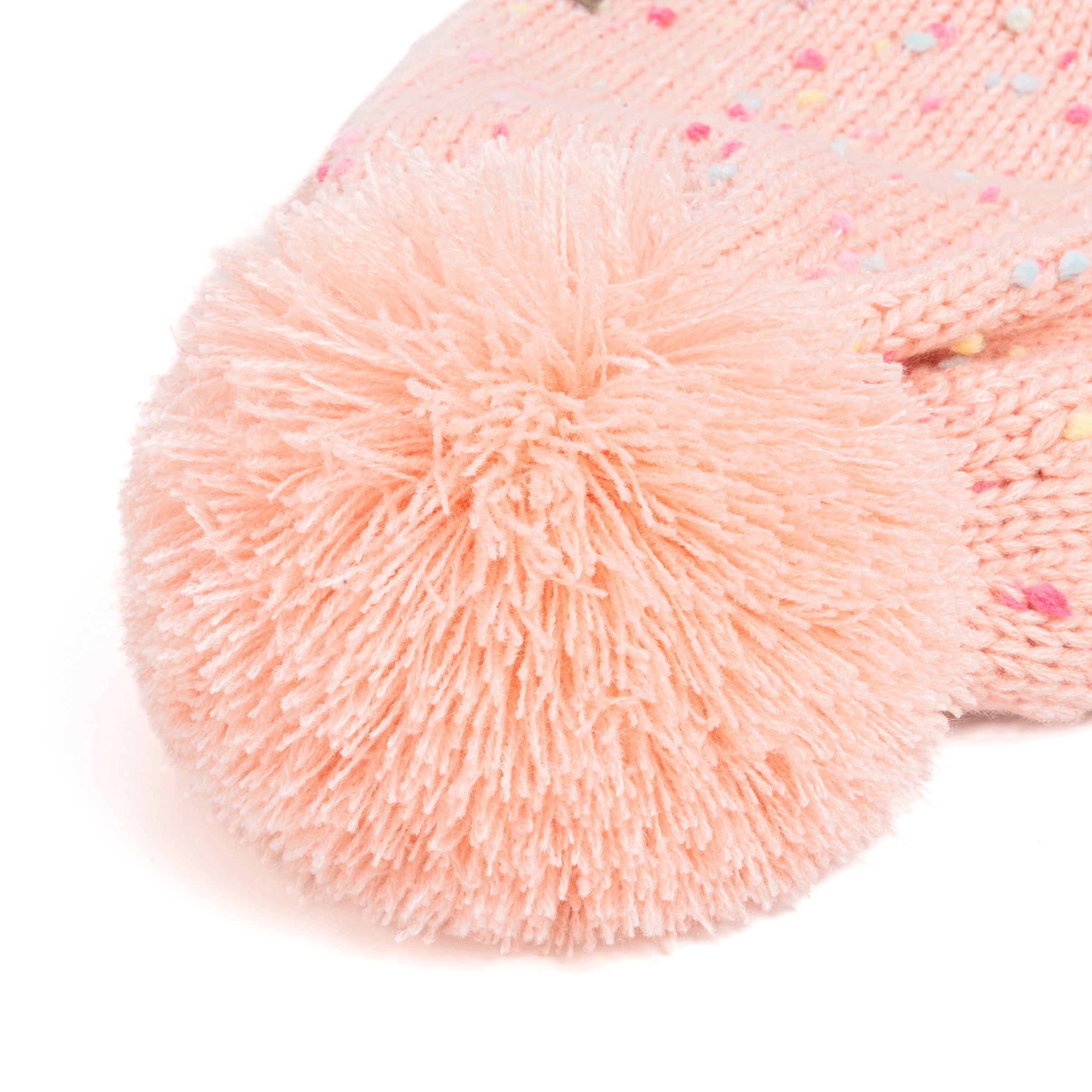 Girls Warm Knit Earflap Hat, Fleece Lined Cold-weather Essential For Kids 1-12 Years