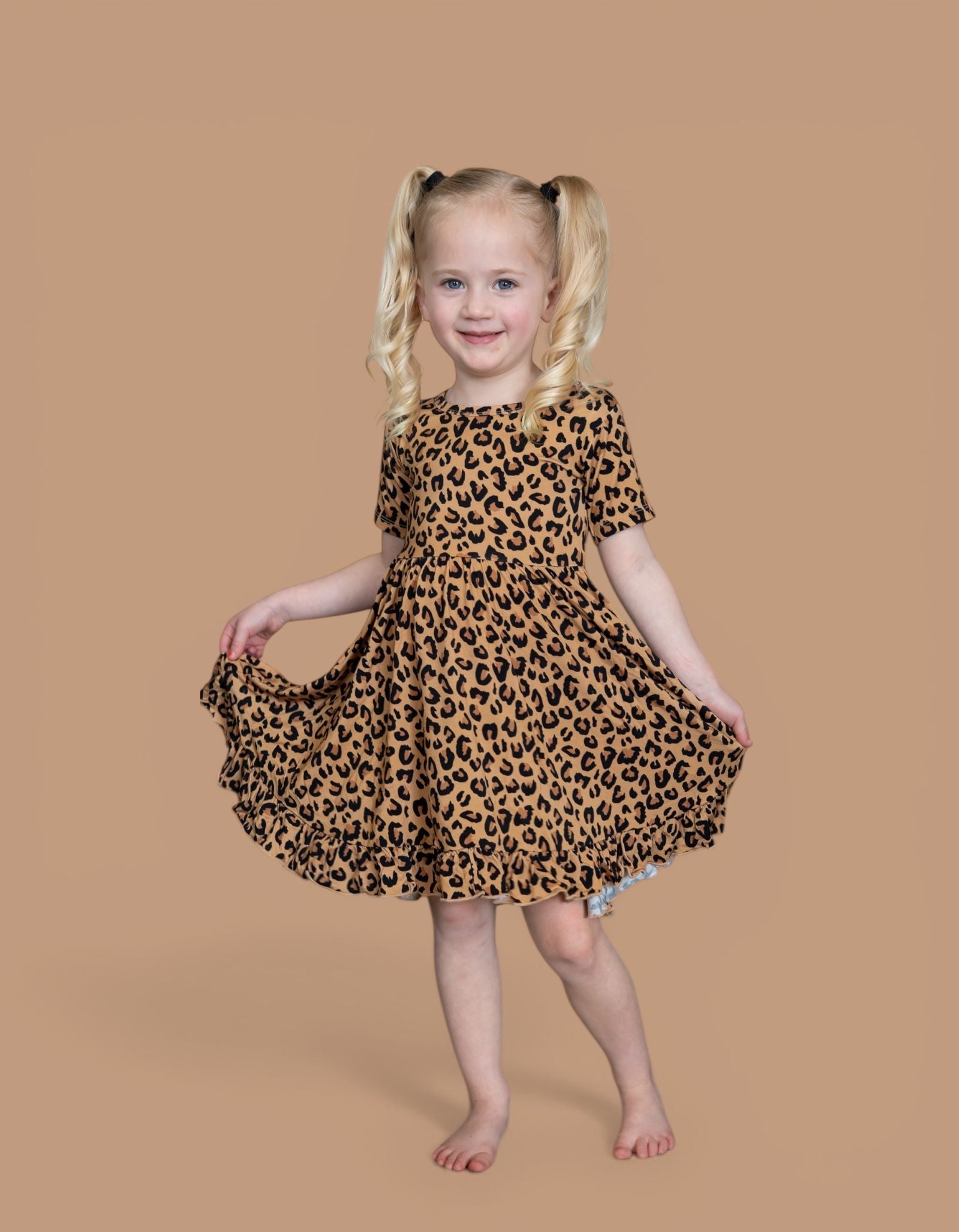 Leopard Dream Ruffle Dress