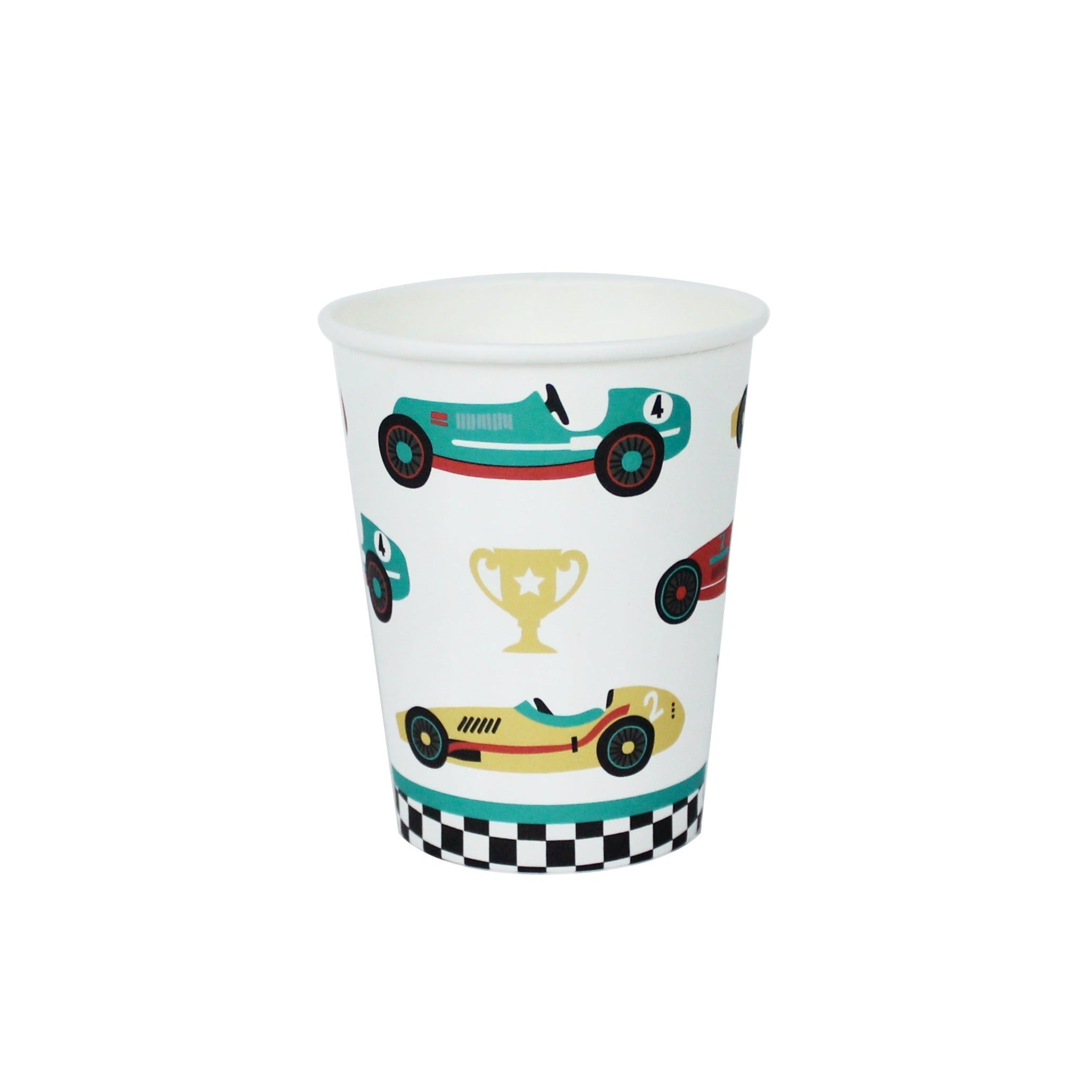 Vintage Race Car Cups, 12 Ct