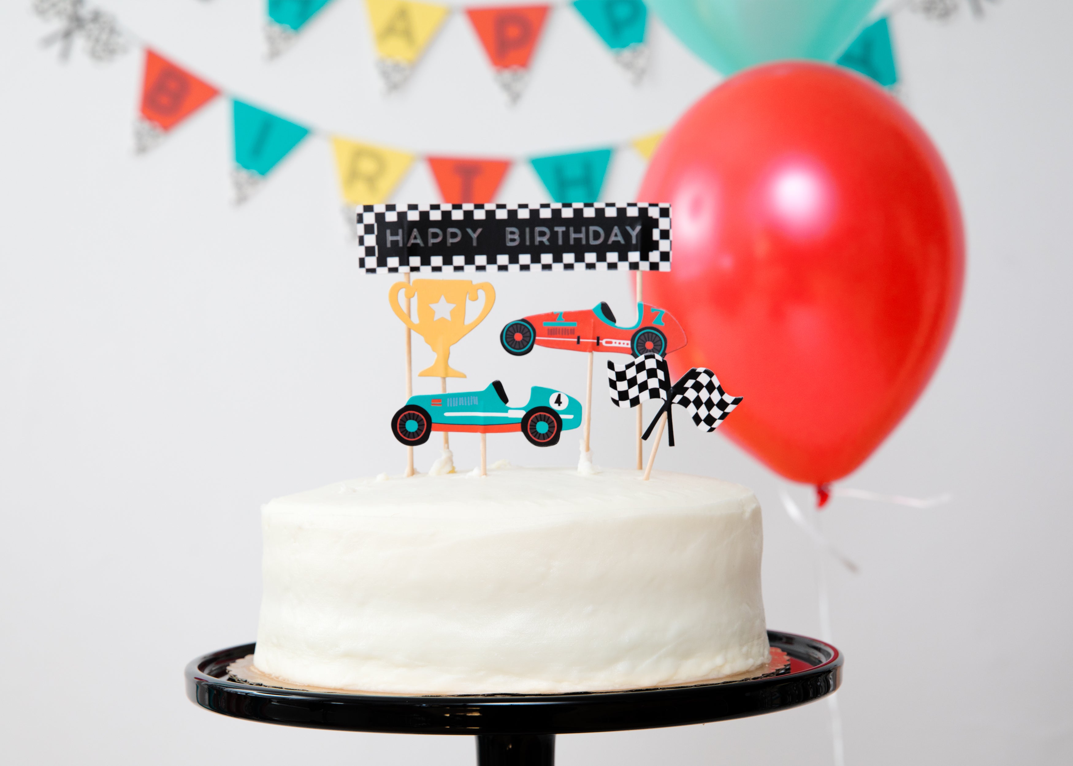 Race Car Cupcake Toppers & Wrappers, 11 Ct