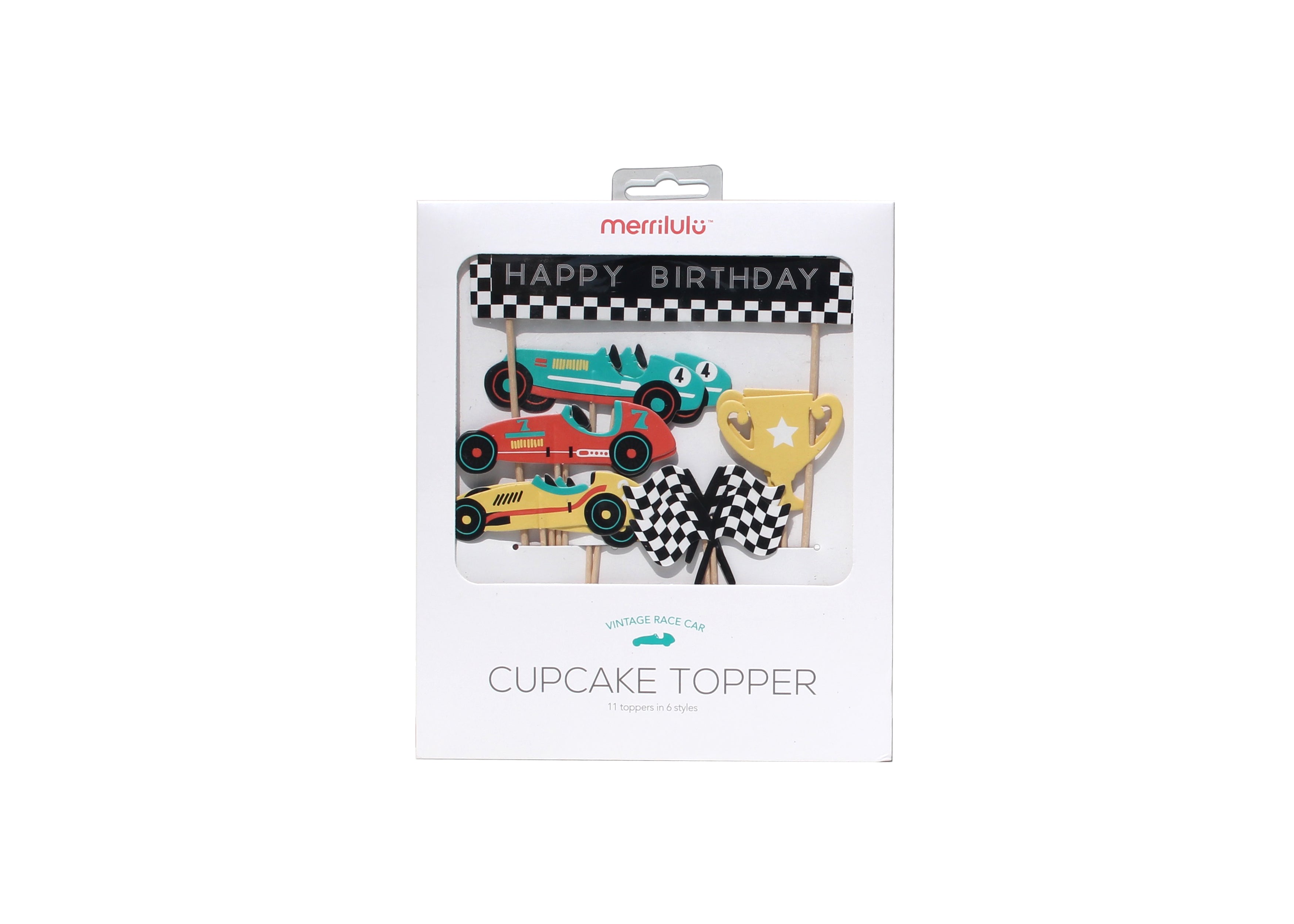 Race Car Cupcake Toppers & Wrappers, 11 Ct