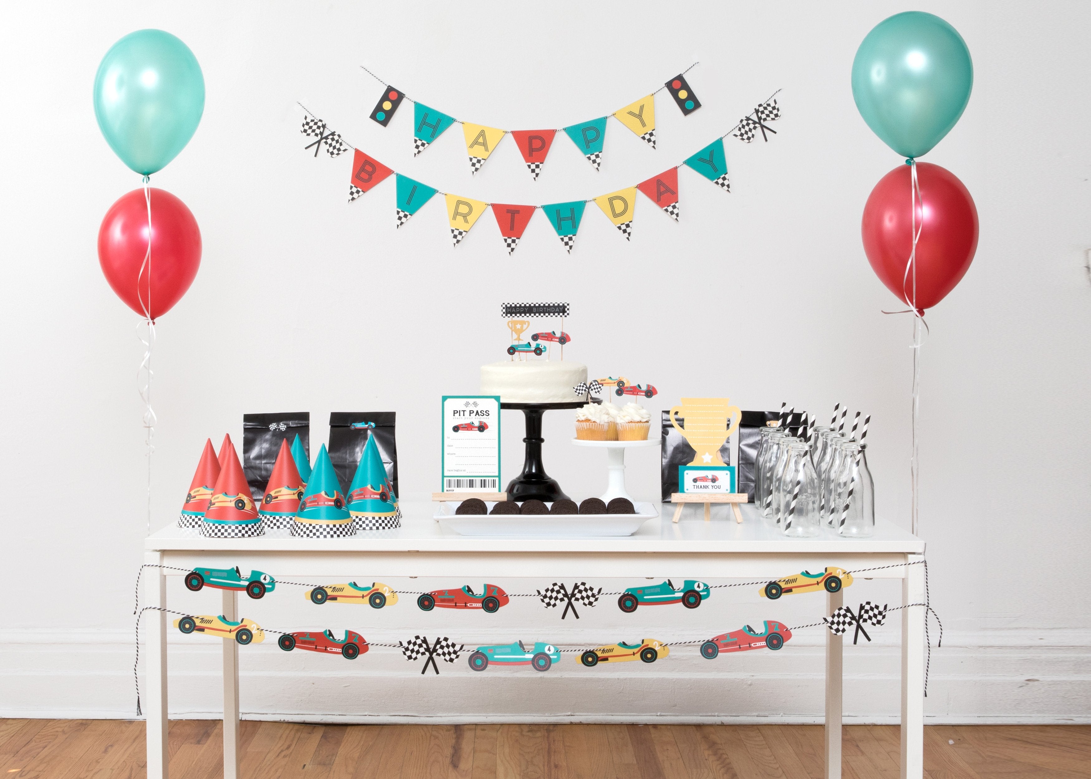 Race Car Birthday Banner