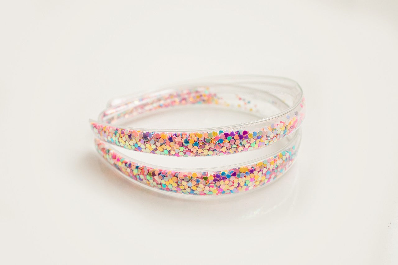 Confetti Shaker Headband - Hearts