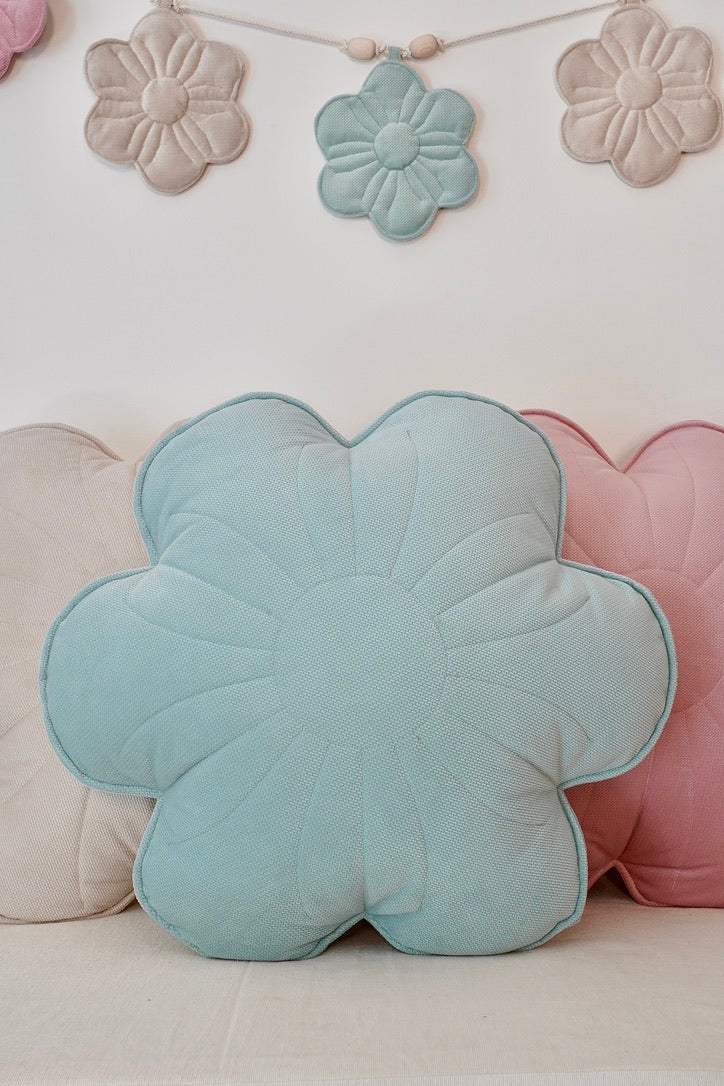 Velvet Mint - Flower Pillow