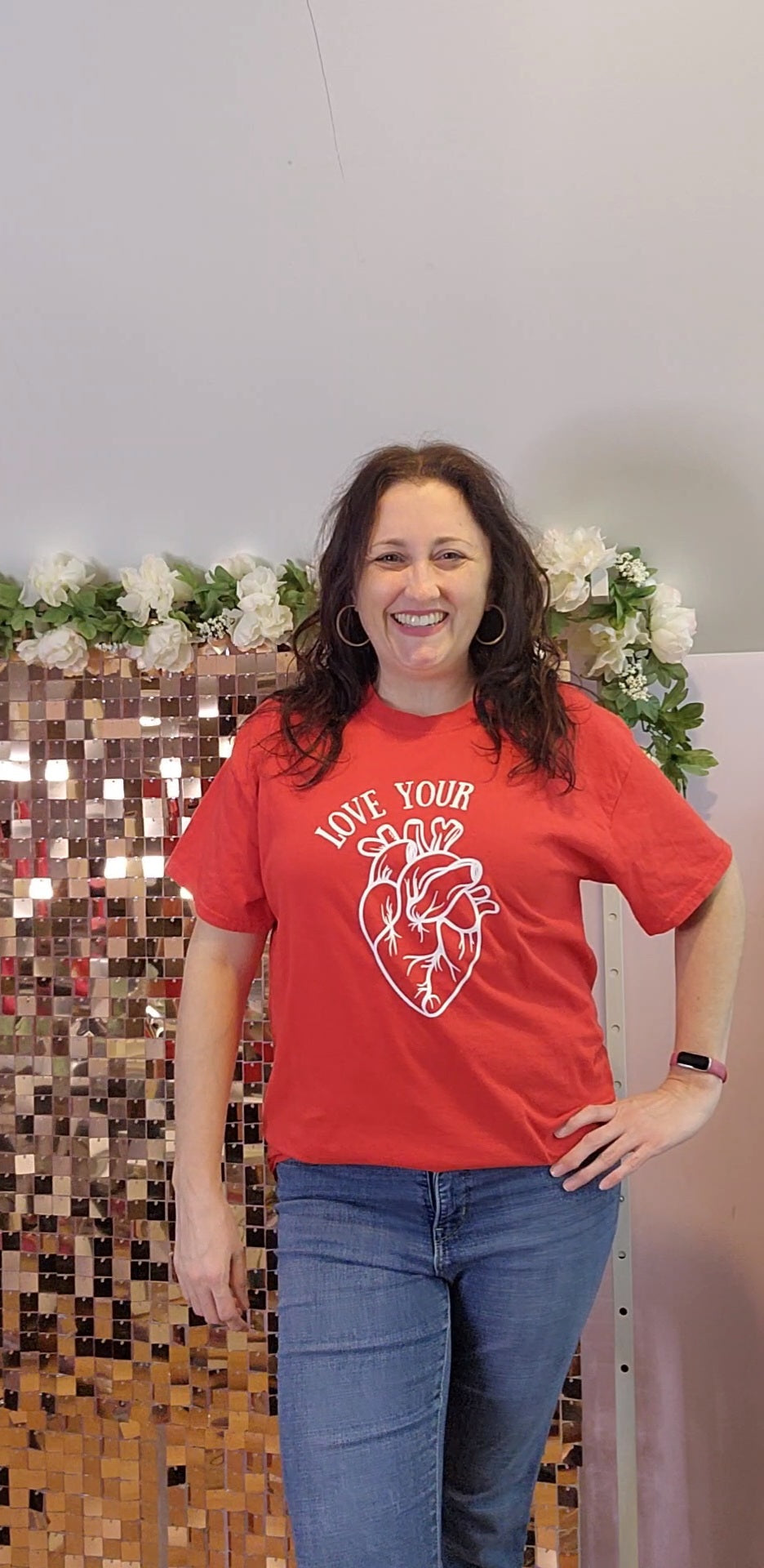 Pre-order- Love Your Anatomical Heart Graphic Tee- Handmade